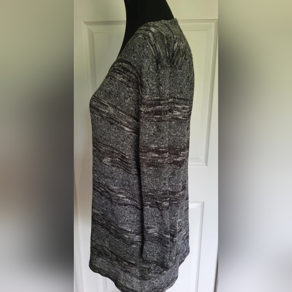 Alfred Sung Textured Knit Women's Sweater – XL – Marled Gray Cozy Classic - Picture 3 of 9